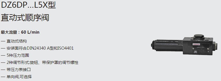 SHLIXIN上海立新DZ6DP…L5X型直動式順序閥
